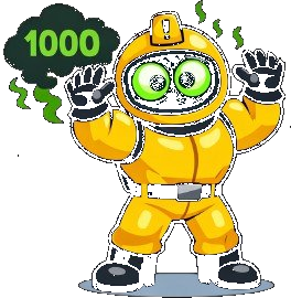 Scared mascot